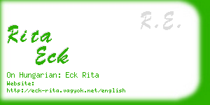 rita eck business card